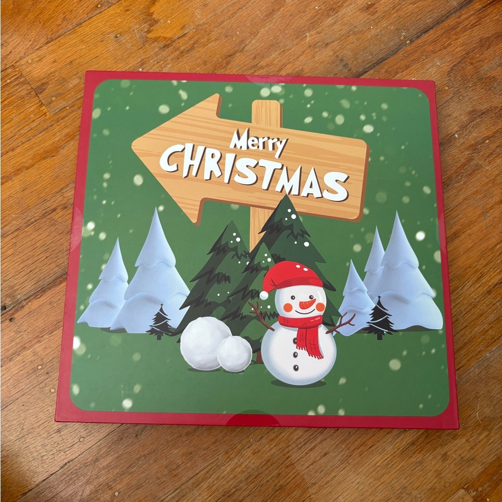 Merry Christmas Decorative Sign and Ornament Box